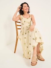 FatFace Maria Ivory Plants Midi Dress - Image 5 of 7
