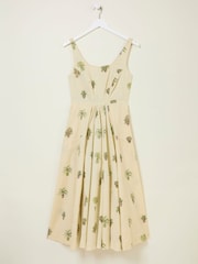 FatFace Maria Ivory Plants Midi Dress - Image 7 of 7