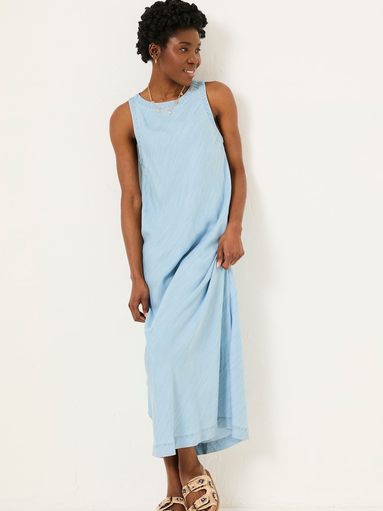 fatface denim dress Maria Blue Denim Midi Dress