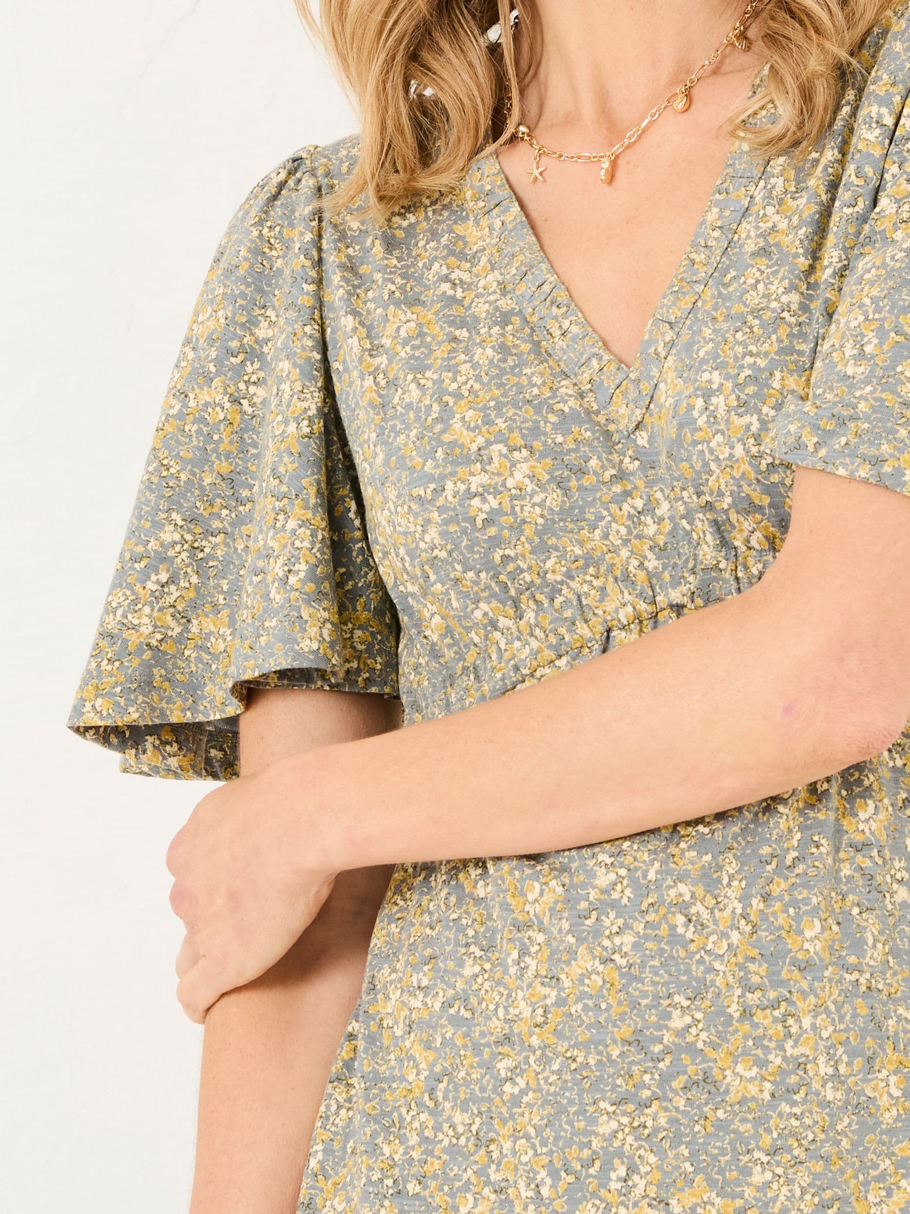 Buy FatFace Grace Mid Grey Air Ditsy Jersey Dress from Next USA