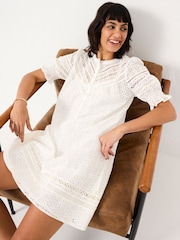 FatFace Brody Ivory Broderie Dress - Image 5 of 8