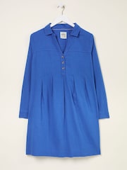 FatFace Lena Mid Blue Linen Dress - Image 6 of 6