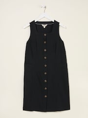 FatFace Binny Black Button Linen Dress - Image 6 of 6