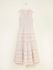 FatFace Ariana Multi Tiered Stripe 100% Cotton Dress - Image 5 of 5