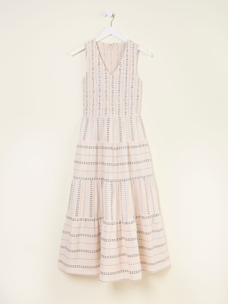 FatFace Tiered Stripe 100% Cotton Dress - Bild 5 von 5 FatFace Tiered Stripe 100% Cotton Dress - Bild 5 von 5