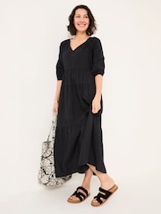 FatFace Kelly Black Maxi Dress - Image 2 of 6