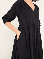 FatFace Kelly Black Maxi Dress - Image 4 of 6