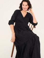 FatFace Kelly Black Maxi Dress - Image 5 of 6