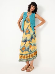 FatFace Mae Multi Abstract Midi Dress - Image 3 of 6