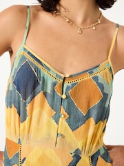 FatFace Mae Multi Abstract Midi Dress - Image 4 of 6