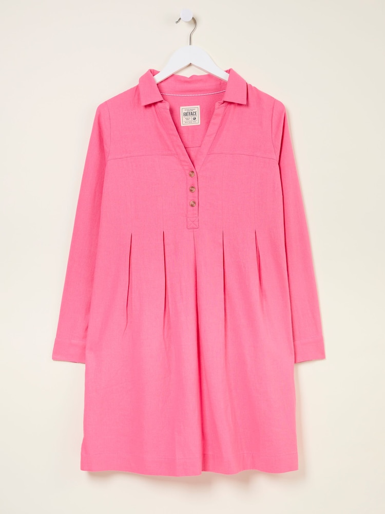 Mid Pink - FatFace Linen Dress - Image 6 of 6 Mid Pink - FatFace Linen Dress - Image 6 of 6