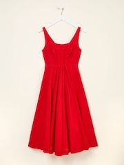 FatFace Maria Red Midi Dress - Image 10 of 10