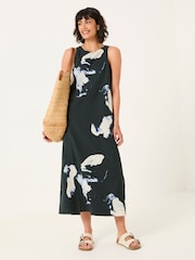 FatFace Iris Navy Floral Placement Dress - Image 3 of 6