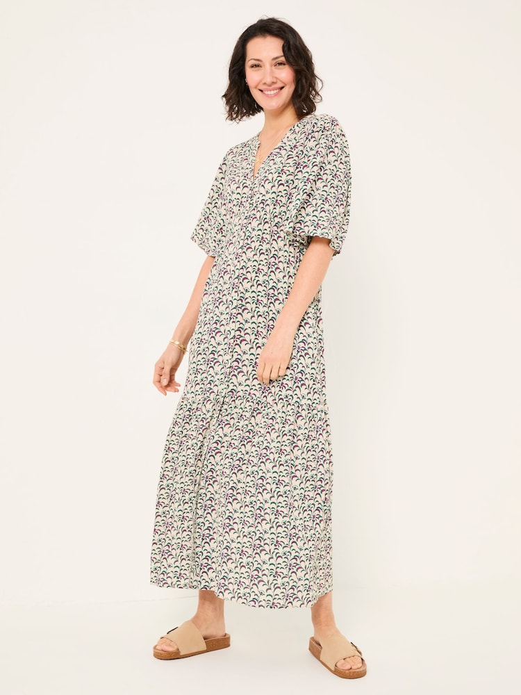FatFace Paige Multi Vine Floral Midi Dress - Image 1 of 5