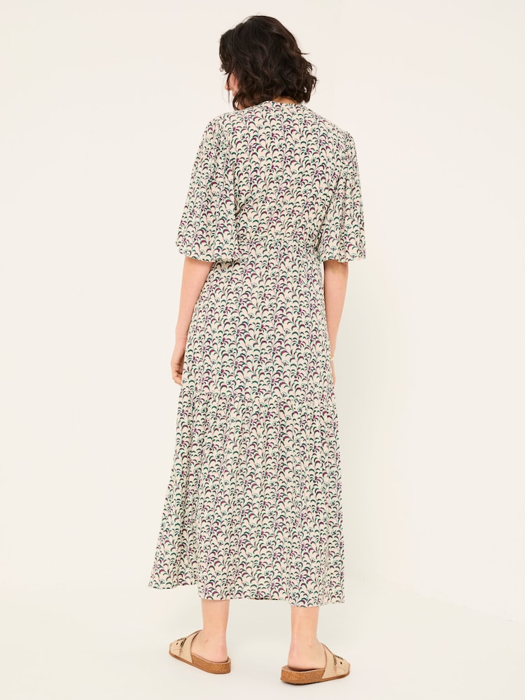 FatFace Paige Multi Vine Floral Midi Dress - Image 2 of 5