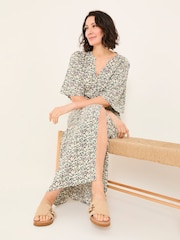 FatFace Paige Multi Vine Floral Midi Dress - Image 4 of 5