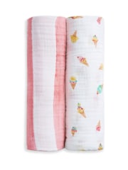 Aden + Anais White Essentials Cotton Muslin Blanket 2 Pack - Image 3 of 8
