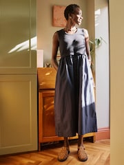 FatFace Navy Sal Midi Dress - Image 1 of 6