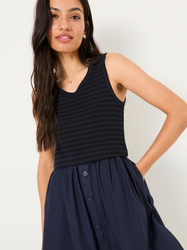 FatFace Navy Sal Midi Dress - Image 5 of 6