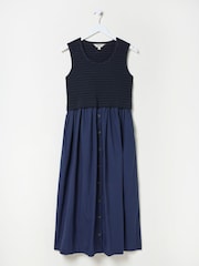 FatFace Navy Sal Midi Dress - Image 6 of 6
