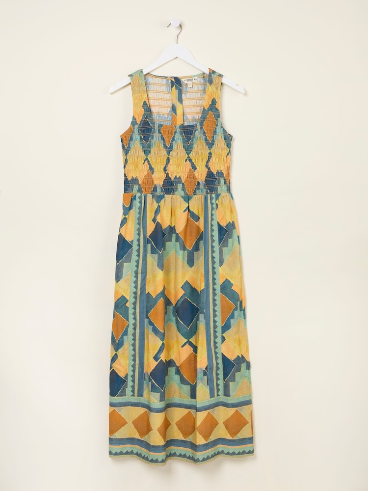 FatFace Aria Multi Abstract Midi Dress - Image 10 of 10