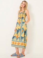 FatFace Aria Multi Abstract Midi Dress - Image 2 of 10