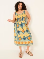FatFace Aria Multi Abstract Midi Dress - Image 5 of 10