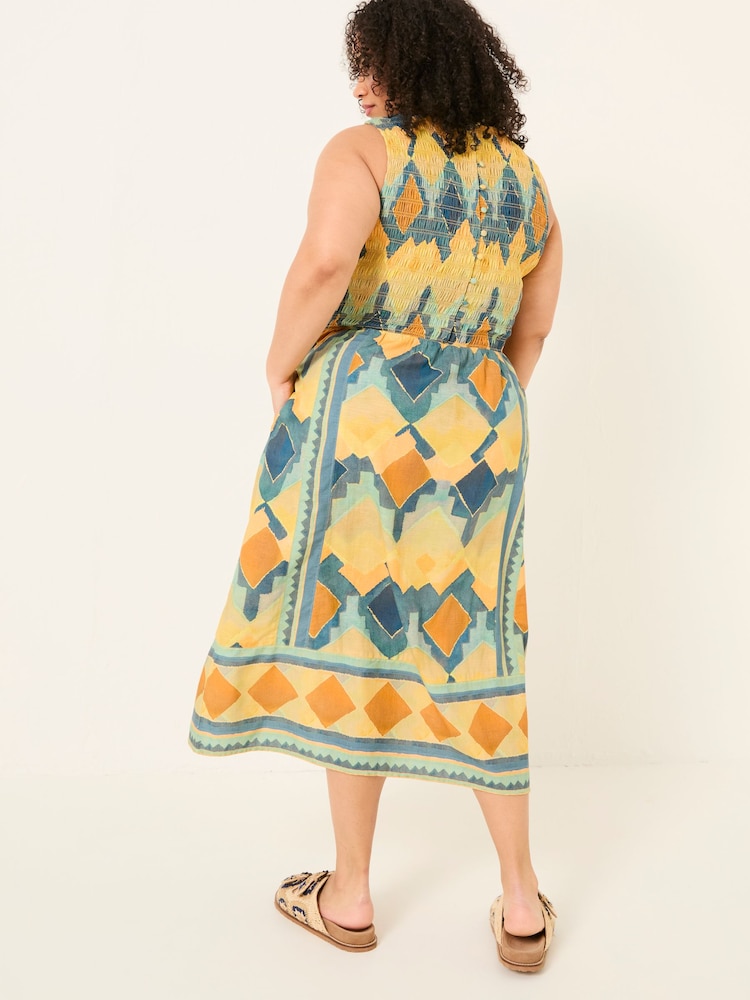 FatFace Aria Multi Abstract Midi Dress - Image 6 of 10