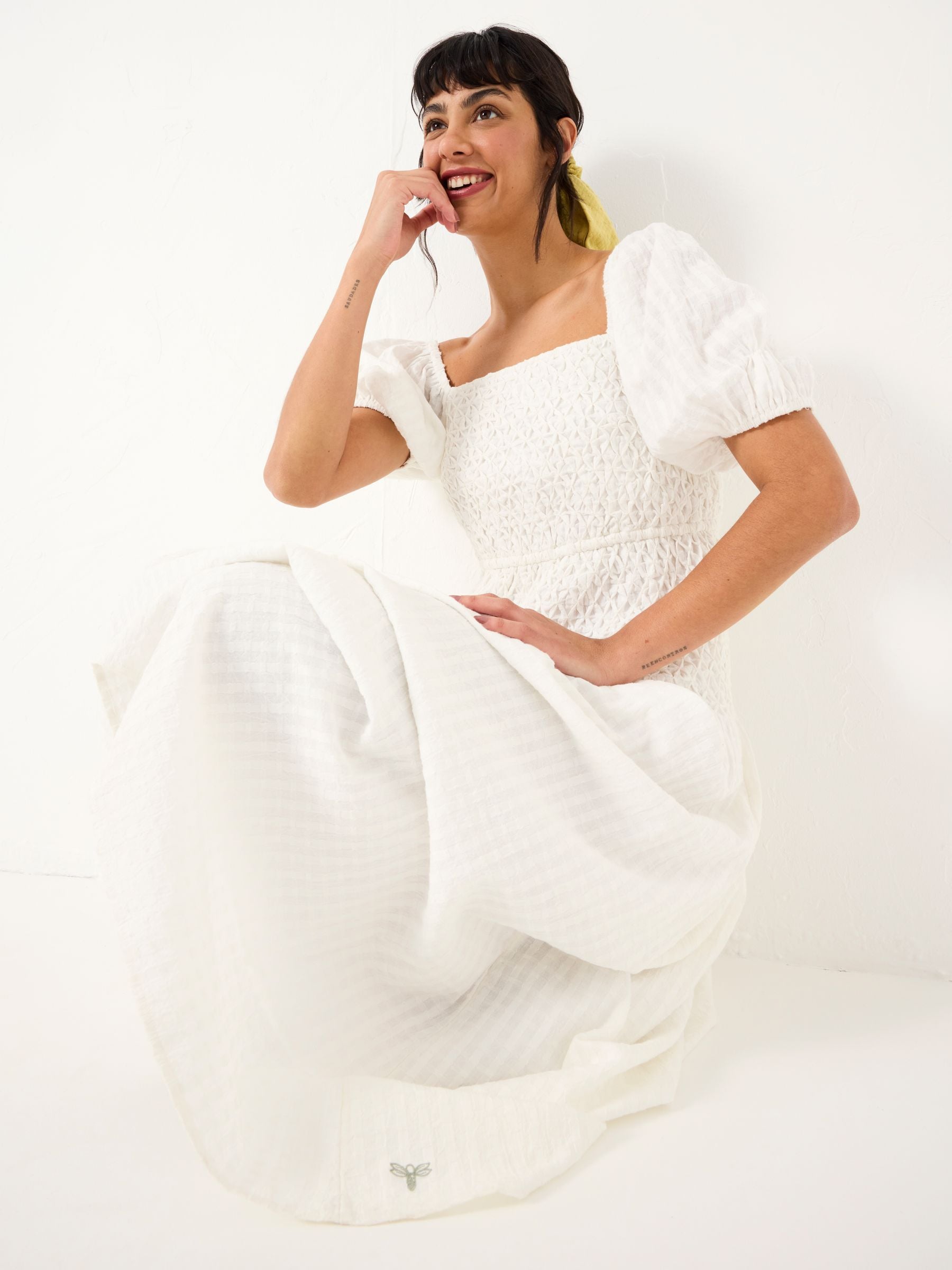 Buy FatFace Bryn White Beeble Dress from Next USA