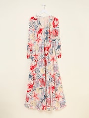 FatFace Noelle Ivory Sea Scene Midi Dress - Image 5 of 6