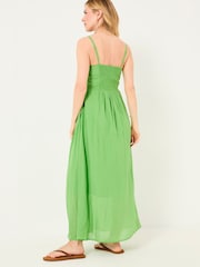 FatFace Meg Bright Green Midi Dress - Image 2 of 7