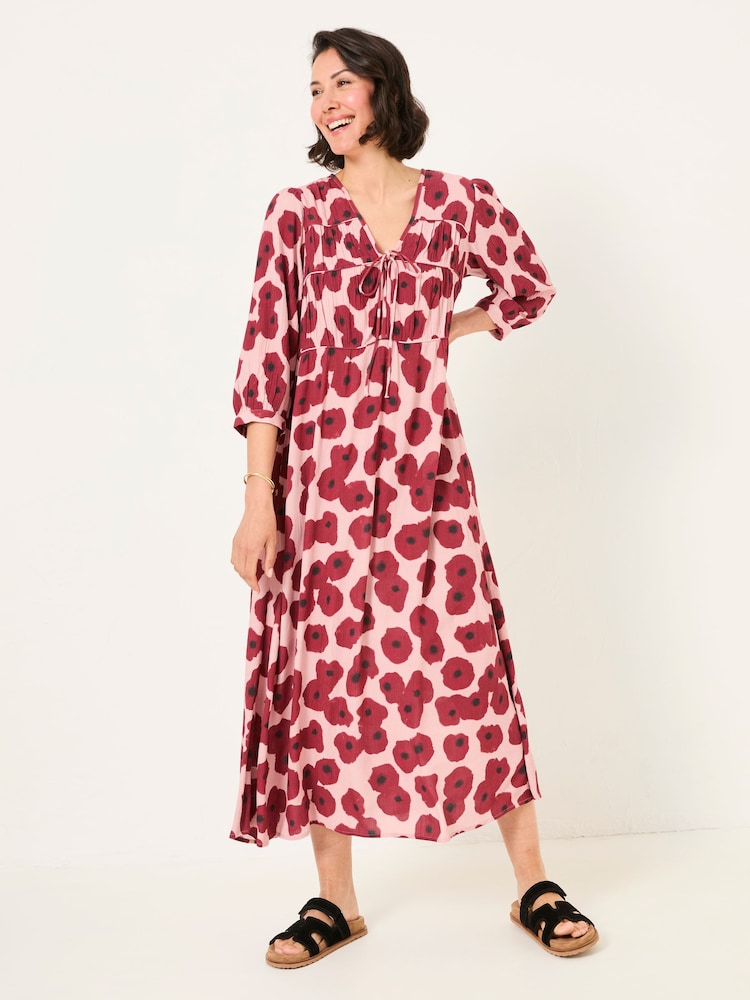 FatFace Pippin Multi Poppies Midi Dress - Image 1 of 5