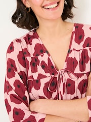 FatFace Pippin Multi Poppies Midi Dress - Image 3 of 5