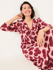 FatFace Pippin Multi Poppies Midi Dress - Image 4 of 5
