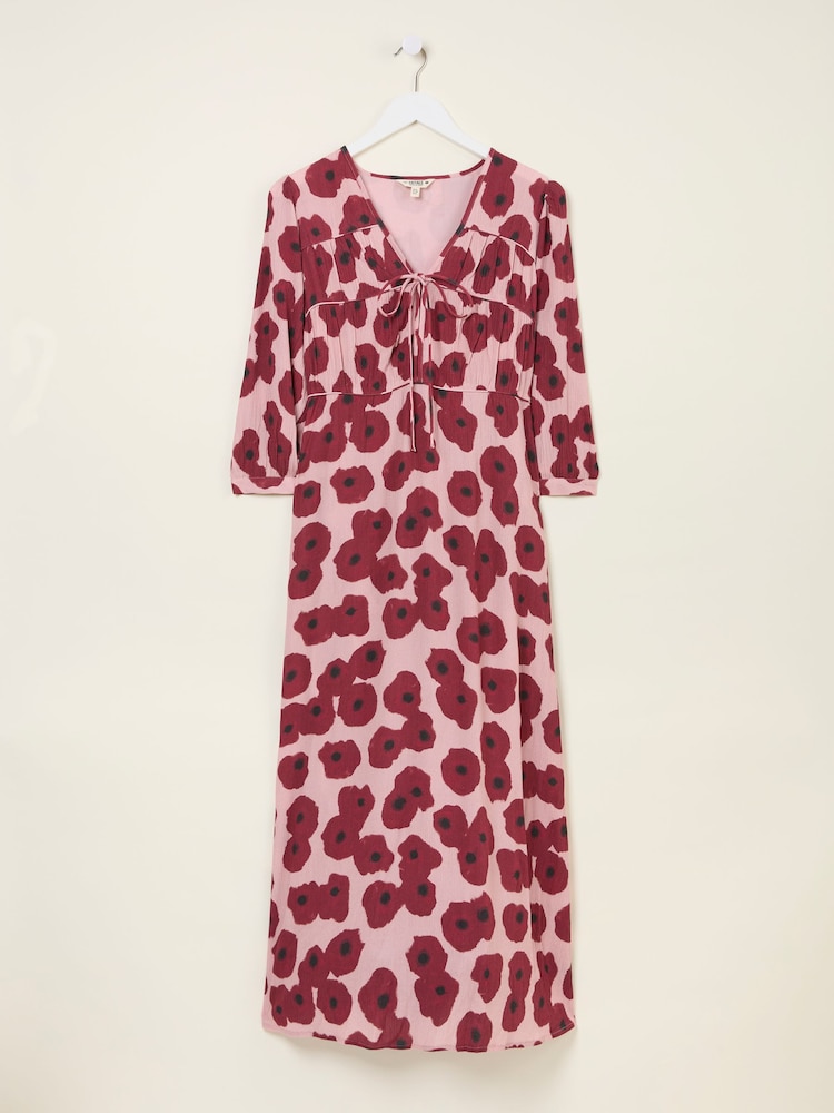 FatFace Pippin Multi Poppies Midi Dress - Image 5 of 5