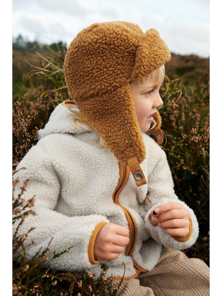 Liewood Natural Bravo (sintetična tkanina) borg Sherpa Fleece kapa z zaščito za ušesa Klobuk - Slika 1 iz 7