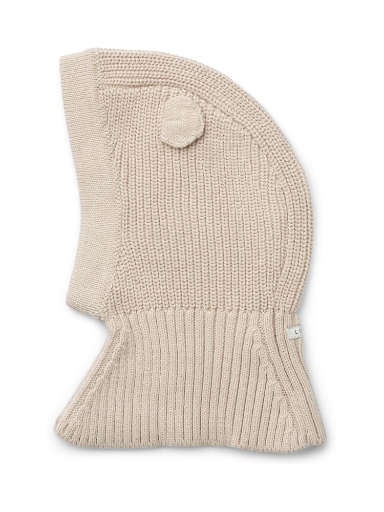 Liewood Natural 100% Organic Cotton Mr Bear Balaclava Hat - Image 1 of 1