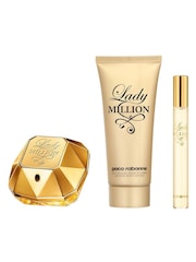 Rabanne Lady Million Eau de Parfum 50ml, Body Lotion 75ml & Travel Spray 10ml Gift Set (Worth Over £108) - Image 2 of 4