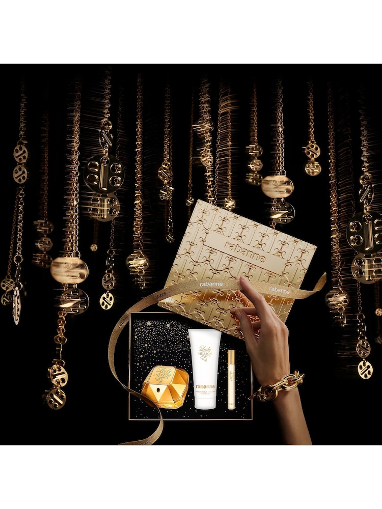 Rabanne Lady Million Eau de Parfum 80ml, Body Lotion 100ml & Travel Spray 10ml Gift Set (Worth Over £131) - Image 4 of 4