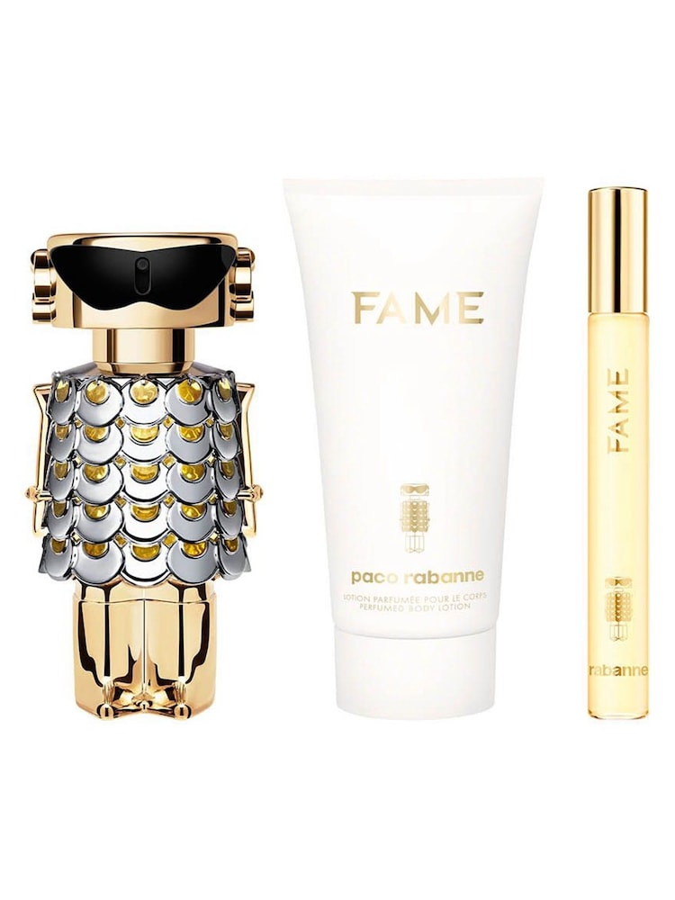 Rabanne Fame Eau de Parfum 50ml, Body Lotion 75ml & Travel Spray 10ml Gift Set (Worth Over £126) - Image 2 of 4