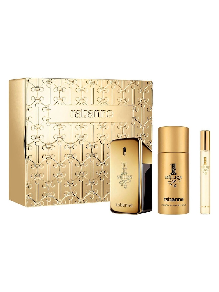 Rabanne 1 Million Eau de Toilette 50ml, Deodorant 150ml & Travel Spray 10ml Gift Set - Image 1 of 2