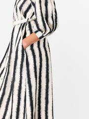 Whistles White Hazy Stripe Shirt Dress - Image 4 of 6
