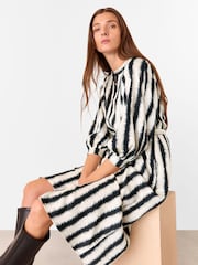 Whistles White Hazy Stripe Shirt Dress - Image 5 of 6