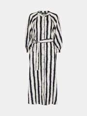 Whistles White Hazy Stripe Shirt Dress - Image 6 of 6