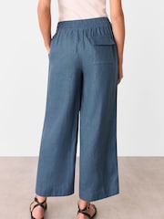 Whistles Blue Linen Pocket Trousers - Image 2 of 5