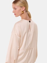 Whistles Nude Demi Satin Blouse - Image 2 of 5