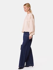 Whistles Nude Demi Satin Blouse - Image 4 of 5