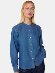 Camisa de denim 100% algodón con detalle de jaretas de Whistles - Imagen 1 de 5