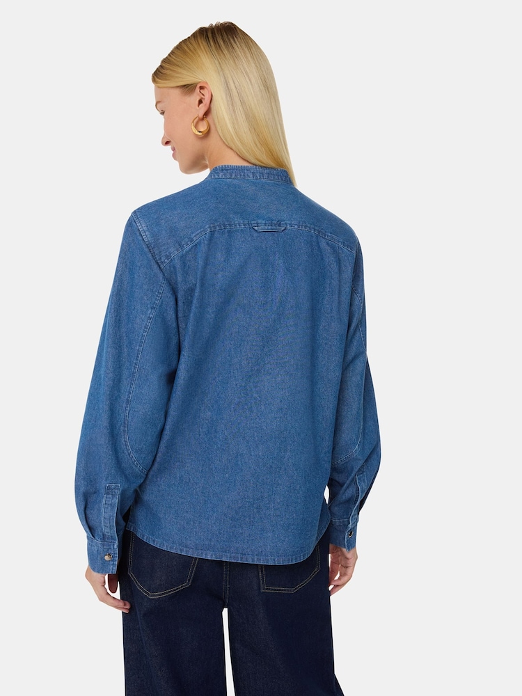 Camisa de denim 100% algodón con detalle de jaretas de Whistles - Imagen 2 de 5
