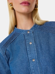 Camisa de denim 100% algodón con detalle de jaretas de Whistles - Imagen 4 de 5